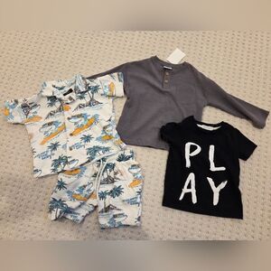 Bundle- Baby Boy Clothing - 4 Pieces - 12-18 Months